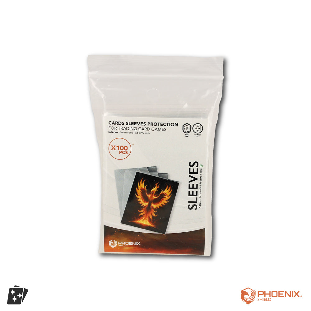 Sleeves pour Carte Standard x100 - Phoenix Shield